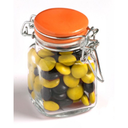 CHOC BEANS IN GLASS CLIP LOCK JAR 80G